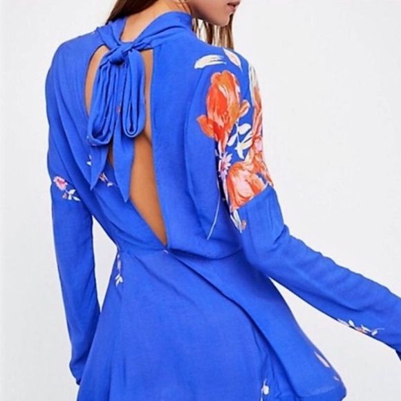 Free People Gemma Mock Neck Open Back Tunic Dress Sz M NWT !! - Picture 5 of 5